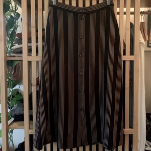 Black and brown striped skirt